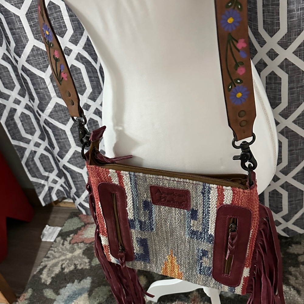 American Darling Multicolor Crossbody Bag with Fringe